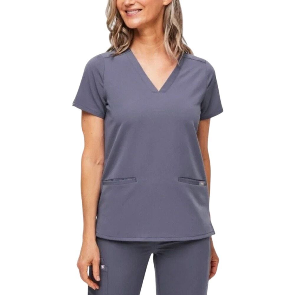 FIGS Casma Scrub Top Women's Medium Space Navy PO 2699 Rare Retired Blue Gray